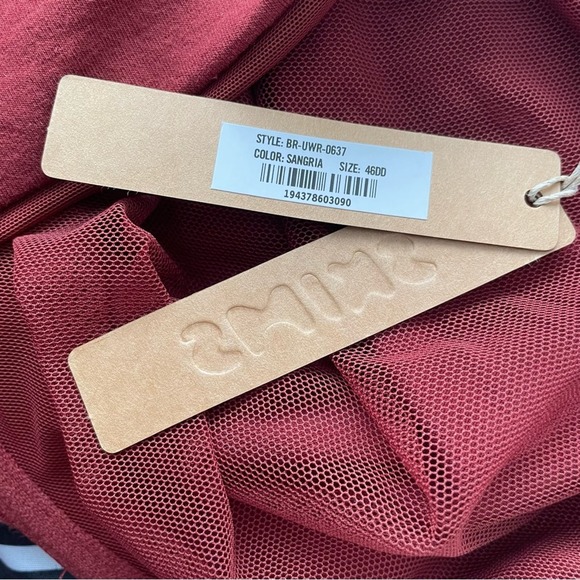 NWT‎ SKIMS Cotton Jersey T-Shirt Bra Sangria 46DD - Picture 4 of 9